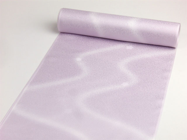 正絹長襦袢 さざなみ紋 藤紫色