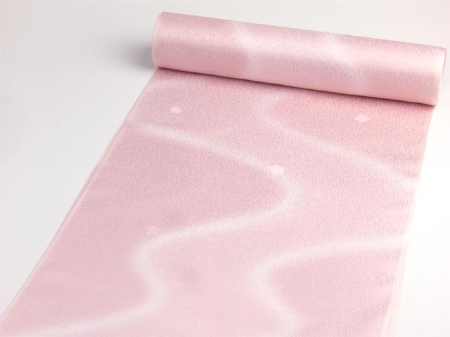 正絹長襦袢 さざなみ紋 ピンク