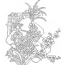 着物の文様-四君子文