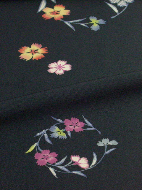 長襦袢 反物 -13- 広幅 40cm巾 ピンクぼかし 紋綸子 ポリエステル100% 日本製