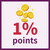 Sign up & shop to earn 1% points