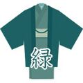 Washable men's kimono green