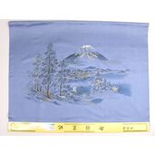 洗える男物額裏 No.11 富士山と帆掛け船 青グレー／カネボウソアフル