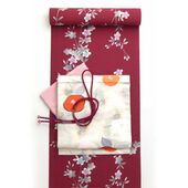 洗えるきもの Dreamsilhouette しだれ桜 ワインレッド
