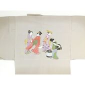 摺り友禅男襦袢 浮世絵 No.3 茶