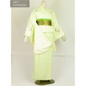 袴用着物アート小町二尺袖きものＫ502/グリーン系