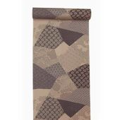 Men's kimono underwear [spliced fabric pattern] Brown