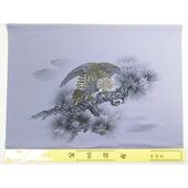 Washable Japanese picture for men's Haori lining No.4 Howk Gray