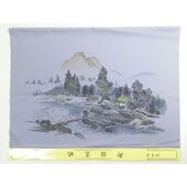 Washable haori's underfablic No.8 house at lake desain gray color