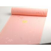 Pure silk jyuban(kimono underwear) skirt squeezed in cherry blossom blizzard light orange pink / aperture