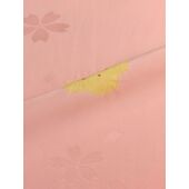 Pure silk jyuban(kimono underwear) skirt squeezed in cherry blossom blizzard light orange pink / aperture