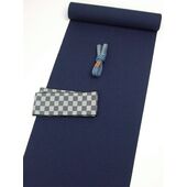 Washable Men's Kimono Habutae （no unevenness fablic）(Teijin SilPearl) No.2 Navy blue