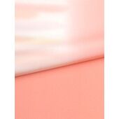 Pure Silk jyuban(kimono underwear) Hand Blurred Yuzen Salmon Pink / Seika Fabric