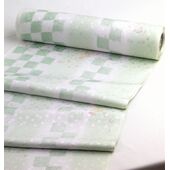 Kimono underwear shading,printed and drawed by hand by silk woven in Tango bright green