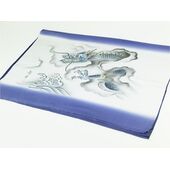 Japanese painting,Men's haori lining that can use as interia , blue, hand-dyed, Dragon design from zodiac