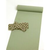 Washable Kimono Men's Kimono Manji（thin stripe） green 44cm Width No.6