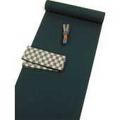 Washable Men's Kimono Habutae （no unevenness fablic）(Teijin SilPearl) No.3 Green navy blue