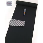 Washable Men's Kimono Habutae （no unevenness fablic）(Teijin SilPearl) No.6 Black