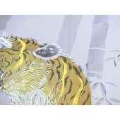 Washable haori's underfablic No.6 Tigher desain gray color