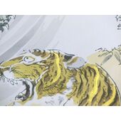 Japanese painting,Washable men's kimono with Haori lining No.12 Dragon and tiger gray