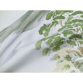 Washable men's kimono with framed lining No.2 Fuji and fan, gray