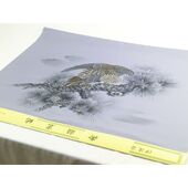 Washable Japanese picture for men's Haori lining No.4 Howk Gray