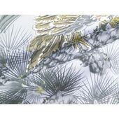 Washable Japanese picture for men's Haori lining No.4 Howk Gray