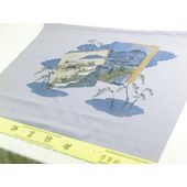 Washable Japanese picture men's framed lining No.5 Pine tree on colored paper, light brown