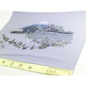 Washable Japanese picture lining fablic for Haori Daimyo gyoretu (procession of feudal lords) gray color