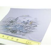 Washable men's Japanese picture for Haori lining No.7 Sansui, Mt. gray color