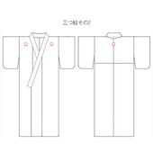 三つ紋位置その2（背中+左右胸）