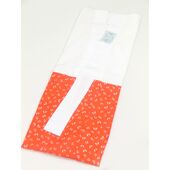 洗える一部式襦袢 M寸 紅（赤）に白 蝶々（無双袖） 高機能性生地使用