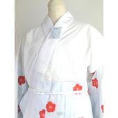 洗える一部式襦袢 水色地に桜（無双袖） 高機能性生地使用