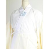 洗える一部式襦袢 水玉綸子 無地 クリームイエロー（無双袖） 高機能性生地使用