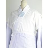 洗える一部式襦袢 水玉綸子 無地 水色（無双袖） 高機能性生地使用