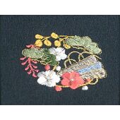 華紋 三つ紋（縫い紋・刺繍紋）加工 5番柄