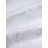 洗える長襦袢 白 綸子 菊と流水柄 反物