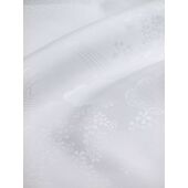 洗える長襦袢 白 綸子 雲と花と流水柄 反物