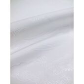 洗える長襦袢 白 綸子 雲と菊柄 反物