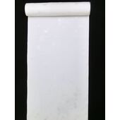 正絹長襦袢 白 綸子 13.5ｍ 糸巻と桔梗柄 クイーンサイズ