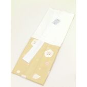 洗える一部式襦袢 水玉ちどり柄 ゴールドベージュ（無双袖） 高機能性生地使用