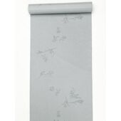 洗える男襦袢 精華調生地 小紋柄 鳥獣戯画柄 グレー