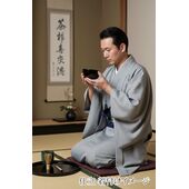 洗える男着物 羽二重(テイジンシルパール) Ｎｏ.1 グレー