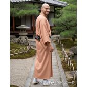 Large Size Washable Kimono Unisex Kimono Mansuji Red 44cm Width No.1
