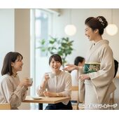 Washable Kimono Mansuji （thin stripe）reddish-gray No.5