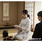 Washable Kimono Mansuji （thin stripe）Bluish-gray No.7