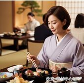 Washable Kimono Mansuji （thin stripe）Light-purple No.9