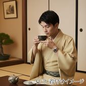 洗える男着物 紬(テイジンシルパール) Ｎｏ.19 ライトベージュ