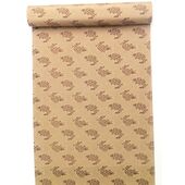 男長襦袢 『伊達小紋』 あらいそ 茶 40cm×13.5ｍ