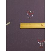 洗える着物 付下げ 刺繍 葡萄色地にかぶき 光触媒消臭　拡大